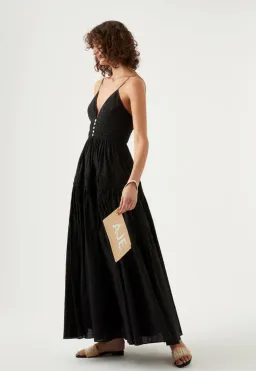 Grace Tiered Maxi Dress Black Size 8 for rent on The Volte - image 1