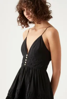 Grace Tiered Maxi Dress Black Size 8 for rent on The Volte - image 2