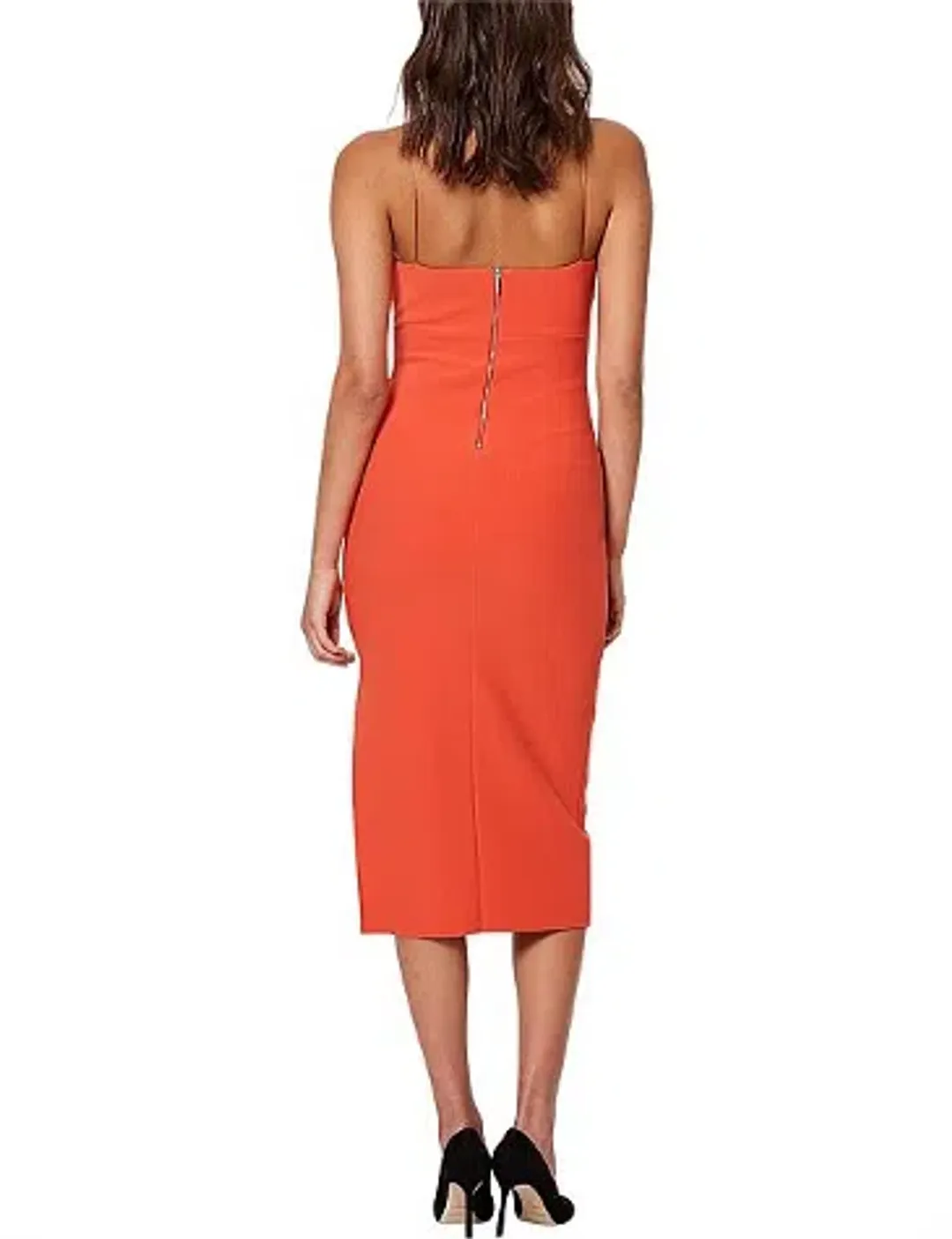 Bec & Bridge Alexandra midi orange dress size 8 for rent on The Volte - main image