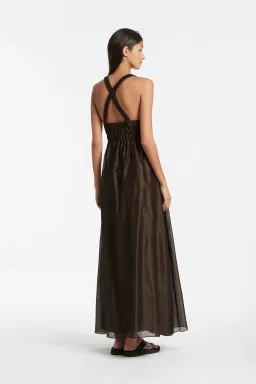 Sir the Label Anje V neck gown chocolate size 0 for rent on The Volte - image 3