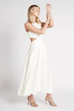 AJE Introspect Cut Out Midi Dress White Size 6 for rent on The Volte - image 2