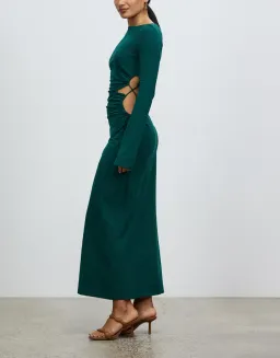 Camilla and Marc Alexandre Midi Dress Emerald Green Size 8 for rent on The Volte - image 2