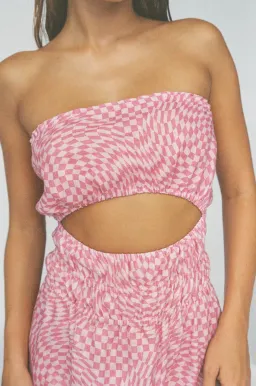 Palytte The Label Piper Dress Print Pink Size AU 6 for rent on The Volte - image 3