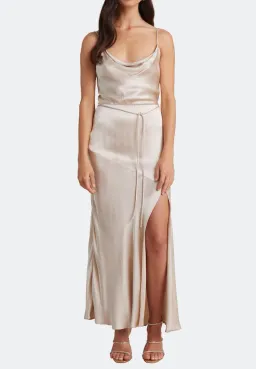 Bec & Bridge Moon Dance Midi Dress Sand Size 8 / S for rent on The Volte - image 1
