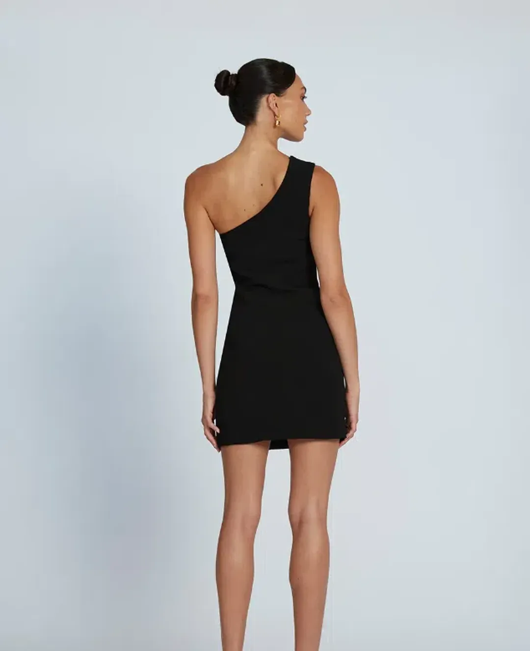 By Johnny Wave One Shoulder Mini Dress Black Size 10 for rent on The Volte - main image