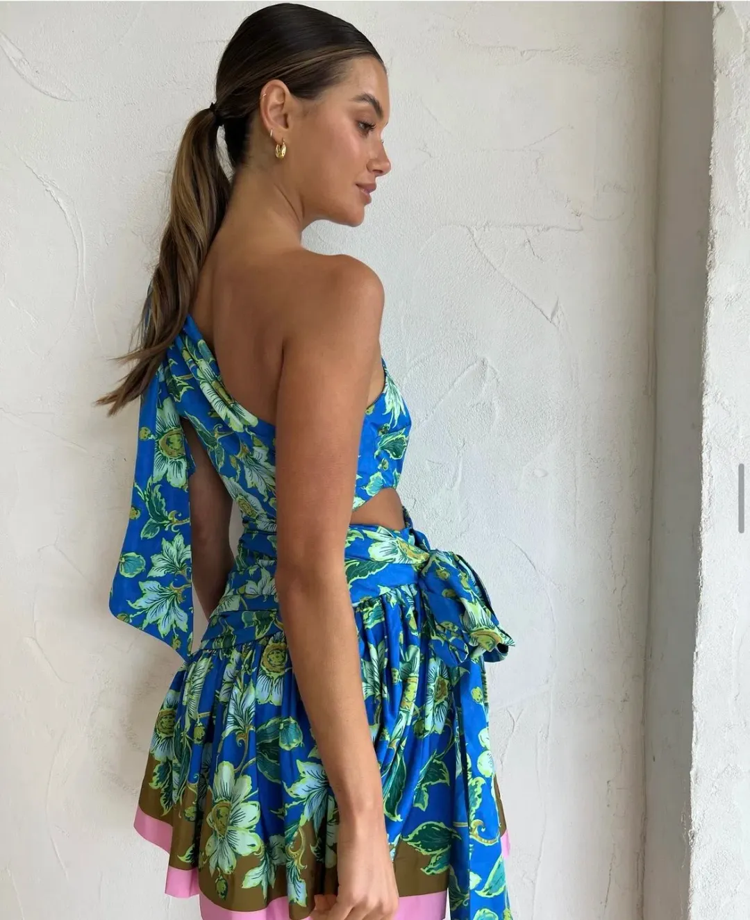 Alemais Winnie One Shoulder Mini Dress Floral Size 10 for rent on The Volte - main image