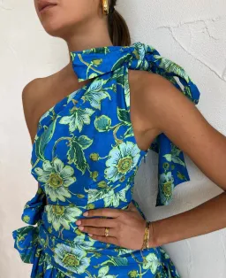 Alemais Winnie One Shoulder Mini Dress Floral Size 10 for rent on The Volte - image 2