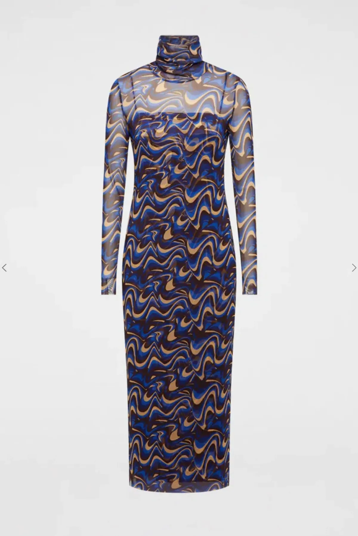 Scanlan Theodore Italian Wave Print Mesh Dress Print Size 6 - Image 3