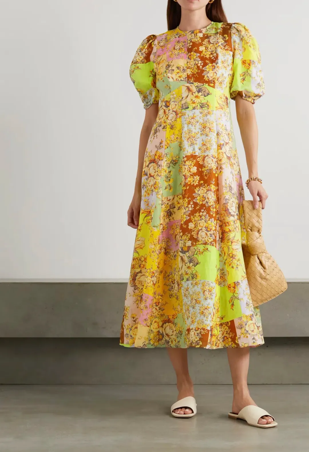 Alemais Matilde Midi Dress Yellow Size 8 for rent on The Volte - main image