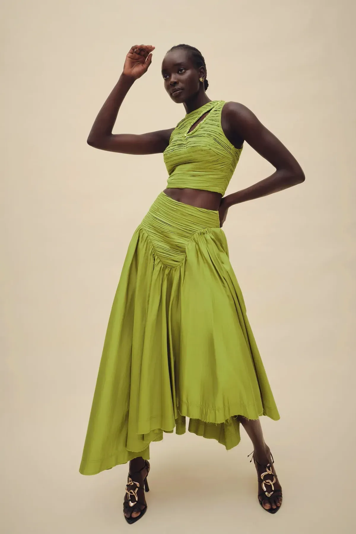 Aje Jolie Skirt and Top Set Verdant Green AU 8 - Image 2