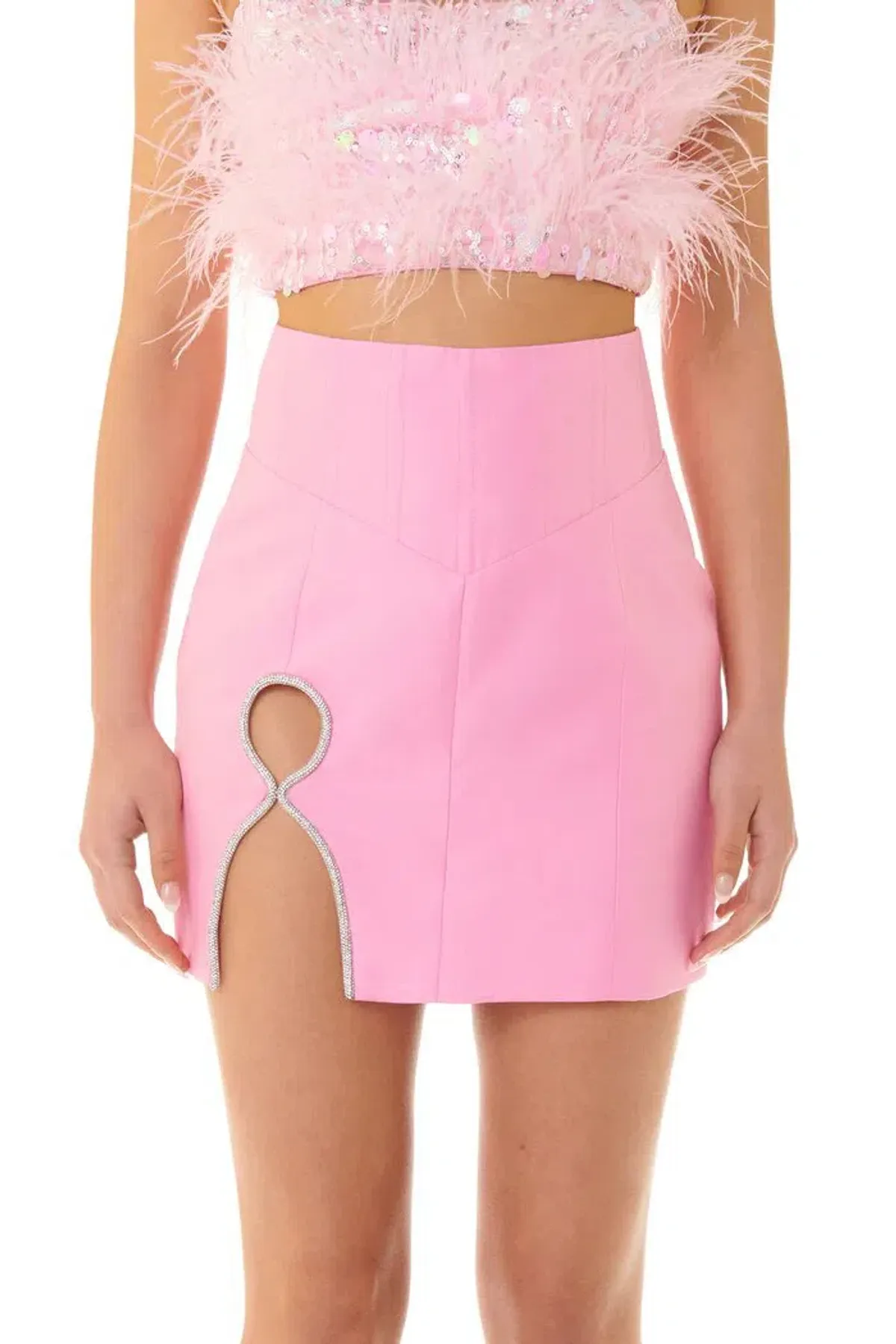 Eliya The Label Simone Skirt & Heather Top Pink Size AU 12 - Image 3