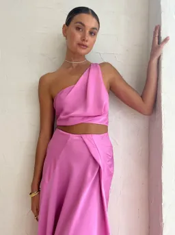 One Fell Swoop Matilda Crop and Iris Skirt Set in Candy Size 10 for rent on The Volte - image 6