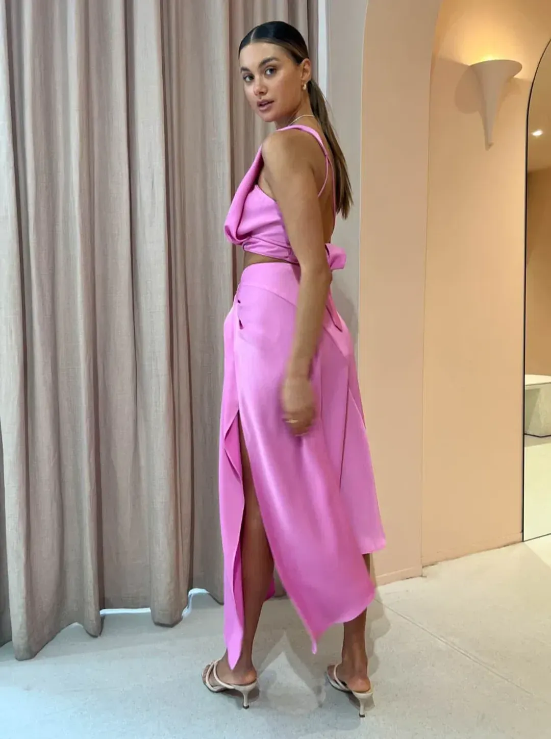 One Fell Swoop Matilda Crop and Iris Skirt Set in Candy Size 10 for rent on The Volte - main image