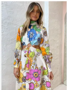 Alemais Farrah Cut Out Dress Floral Size 8 for rent on The Volte - image 3