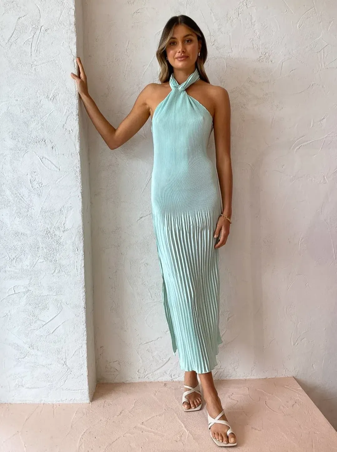 L’idee Halter Gown in Mint Size 8 / S for rent on The Volte - main image