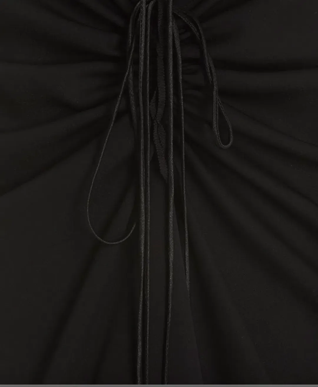Christopher Esber Reversed Halter Disconnect Ruched Dress Black Size 8 for rent on The Volte - main image