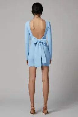 Bec & Bridge Emeline Knit Dress Blue Size 8 for rent on The Volte - image 2