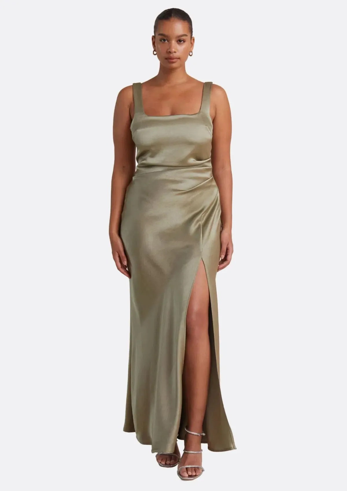 Bec & Bridge The Dreamer Square Neck Dress Sage Green Size 8 for rent on The Volte - main image