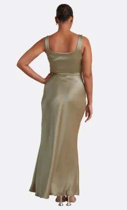 Bec & Bridge The Dreamer Square Neck Dress Sage Green Size 8 for rent on The Volte - image 2