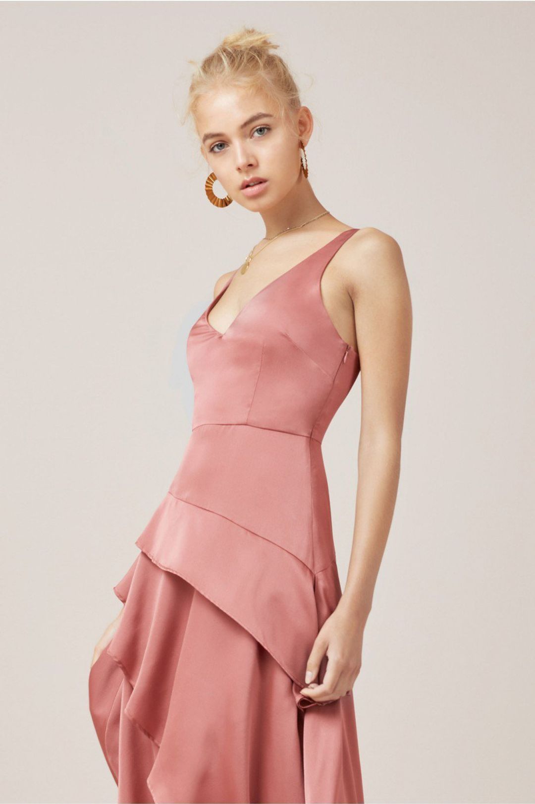 Finders Keepers Seasons Dress Soft Mauve for rent on The Volte - main image