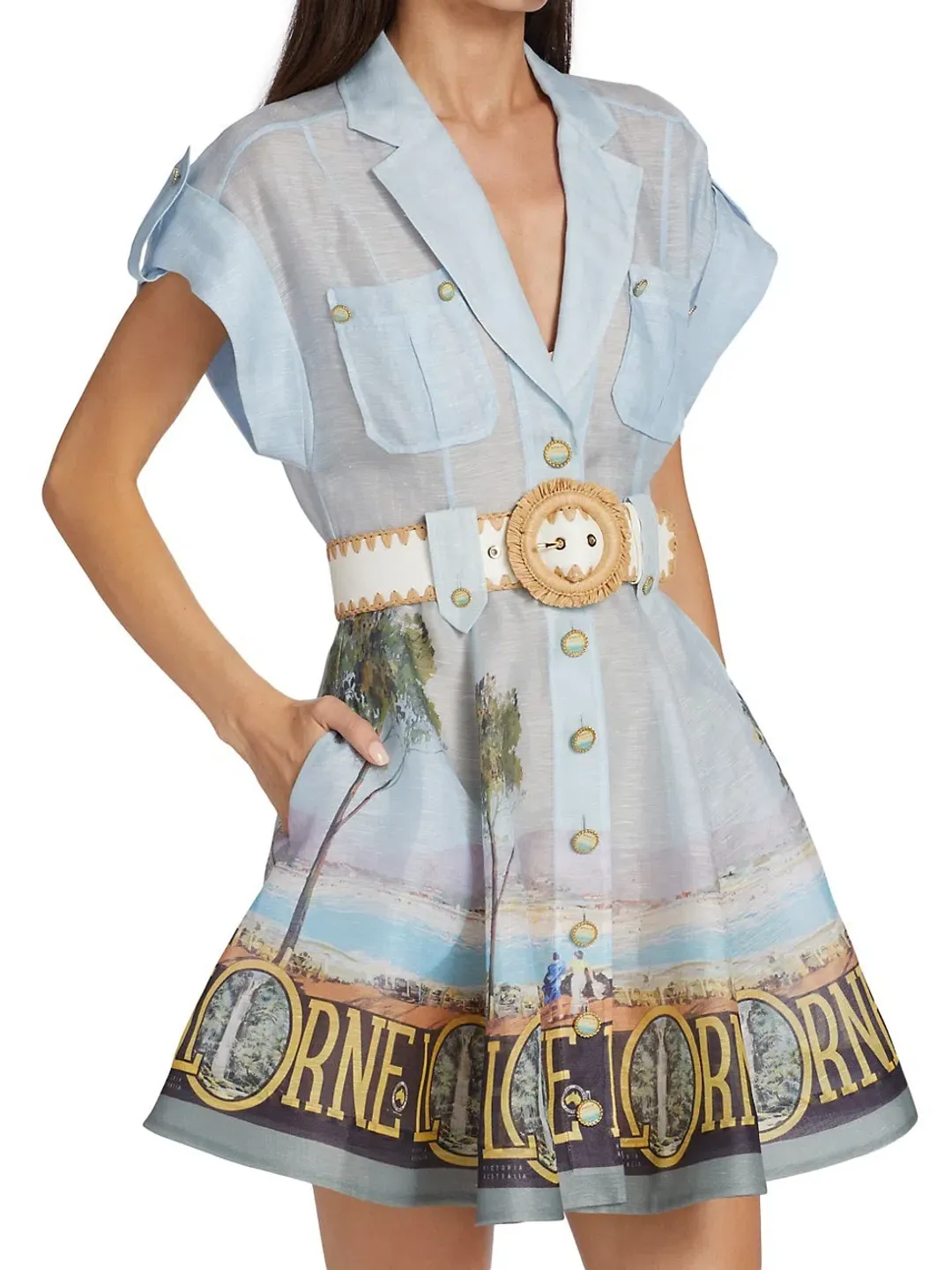 Zimmermann Postcard Dress Print Size 0P/Au 6 for rent on The Volte - main image