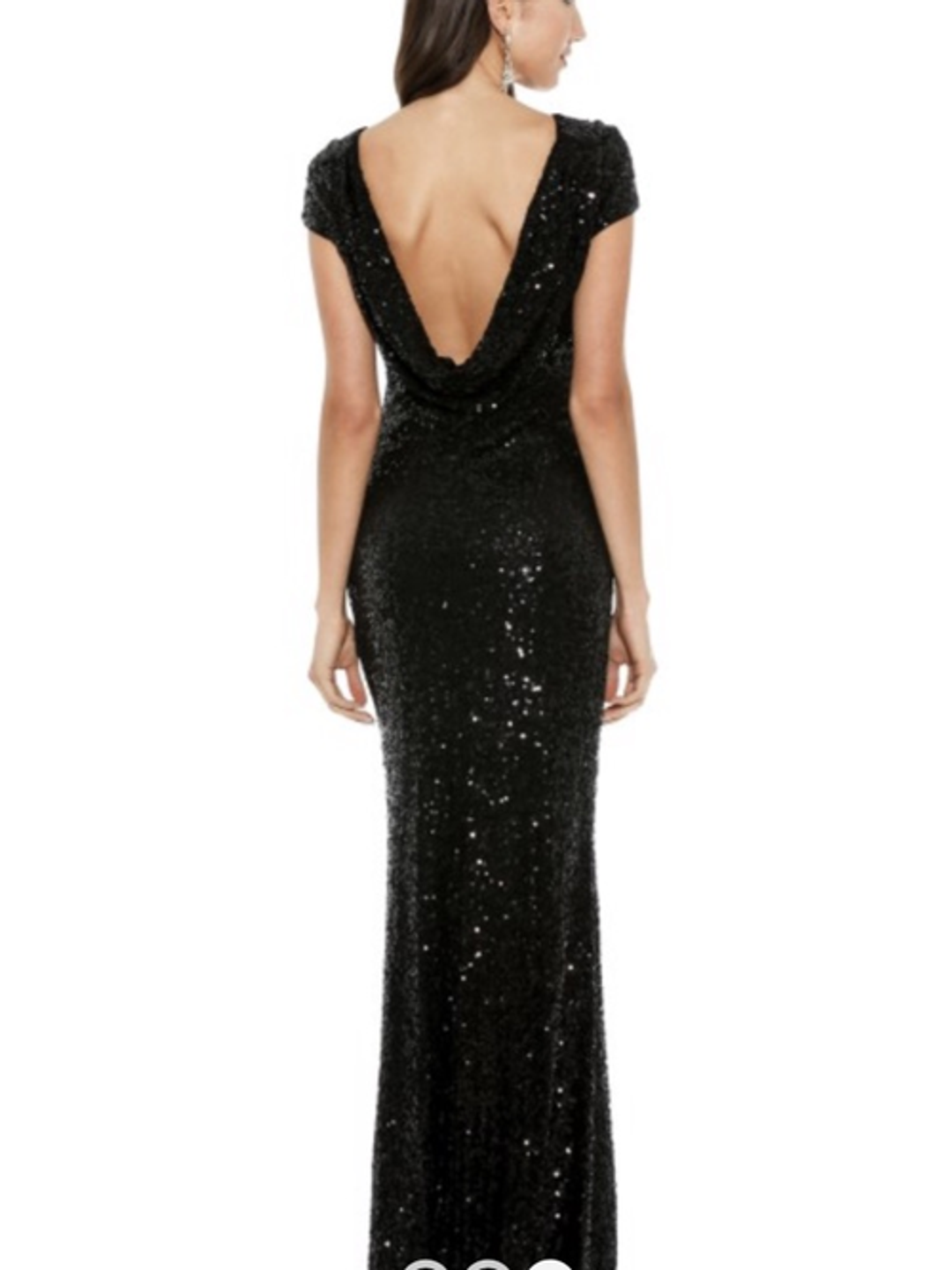 Langhem Black Sequin Gown size 6 for rent on The Volte - main image
