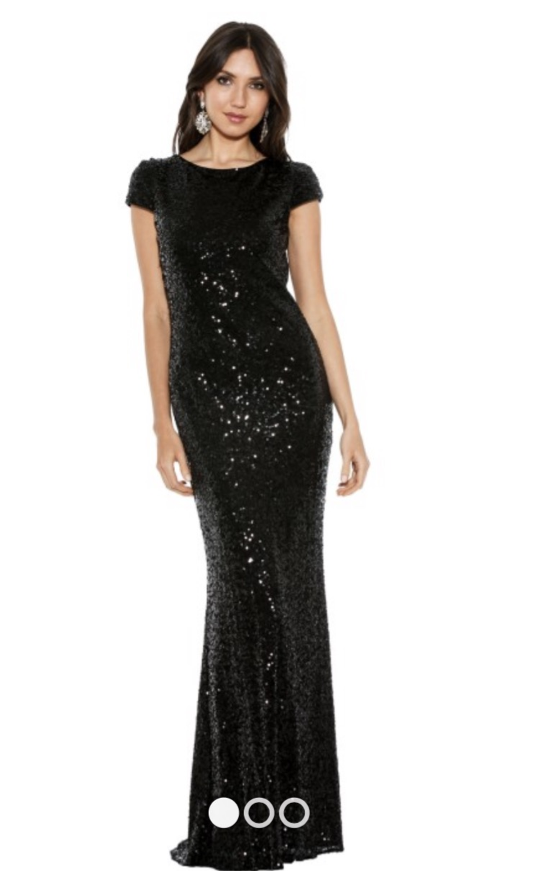 Langhem Black Sequin Gown size 6 for rent on The Volte - main image