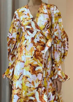 Acler Lydford Midi Dress Lilac Blush Size 14 for rent on The Volte - image 2