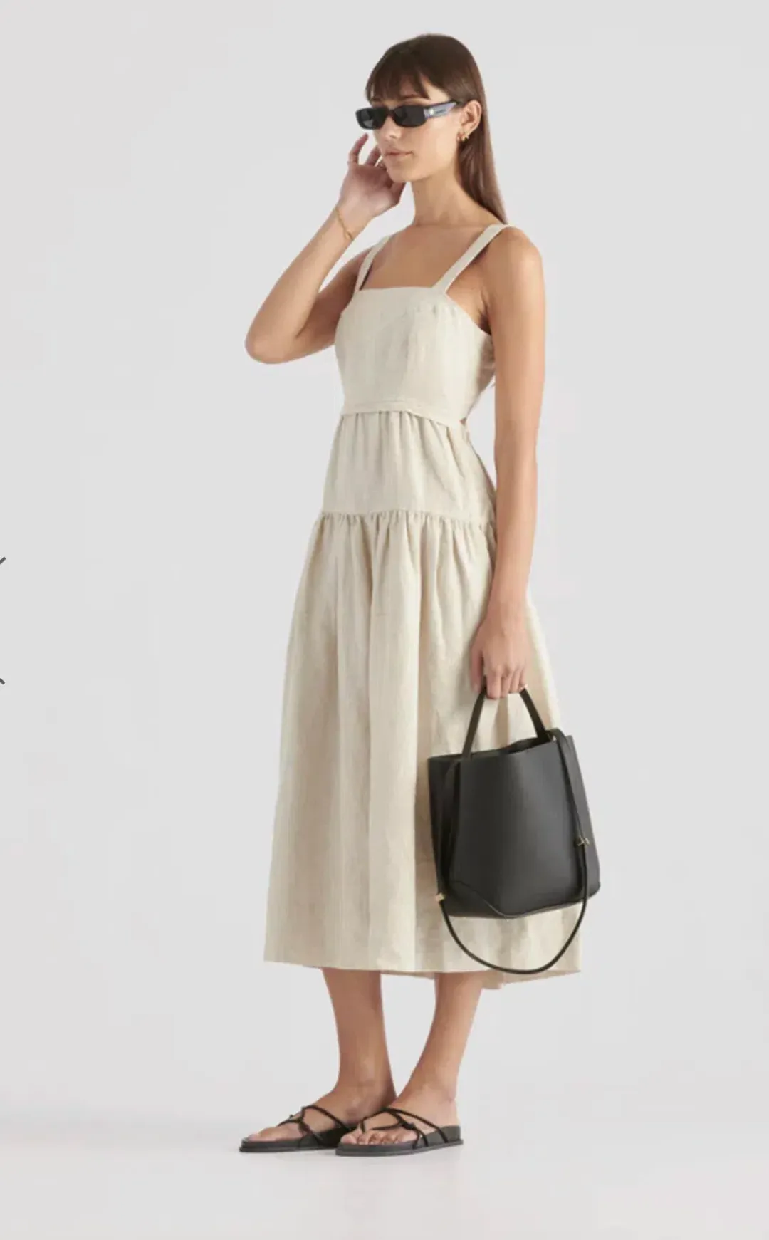 Elka Collective Farnsworth Dress Natural Size 10 / M for rent on The Volte - main image