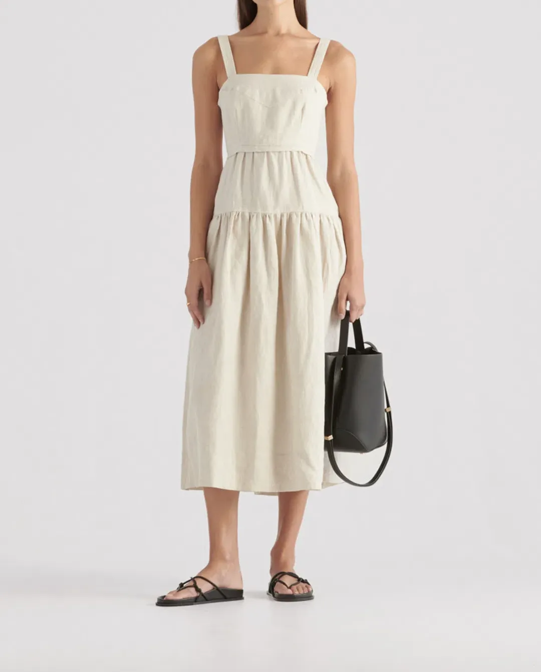 Elka Collective Farnsworth Dress Natural Size 10 / M for rent on The Volte - main image