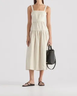Elka Collective Farnsworth Dress Natural Size 10 / M for rent on The Volte - image 1