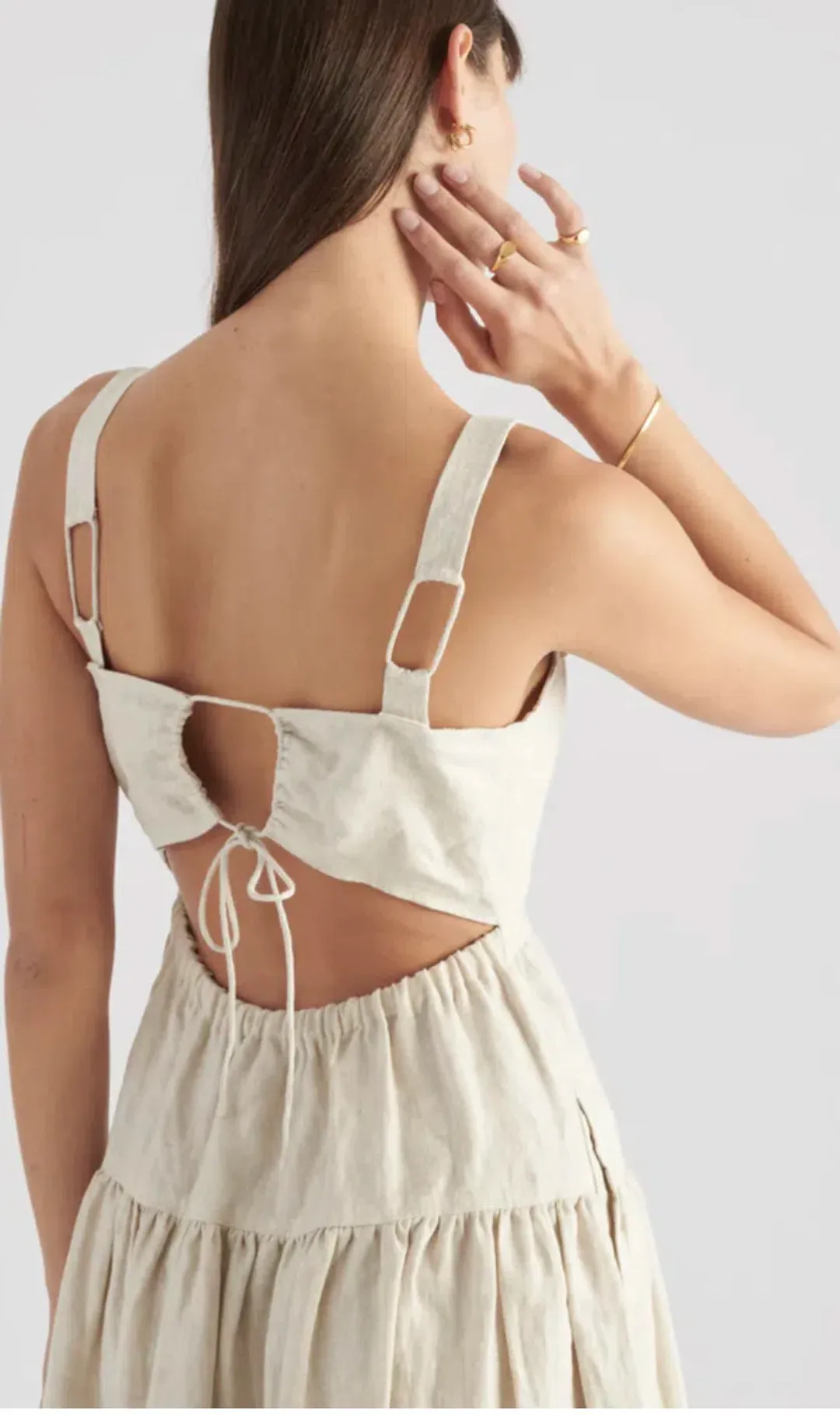 Elka Collective Farnsworth Dress Natural Size 10 / M for rent on The Volte - main image