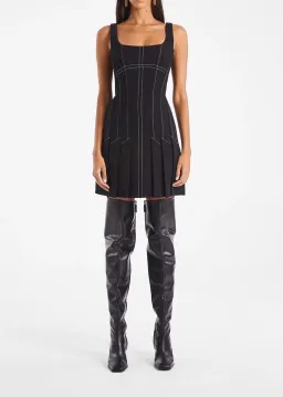 Dion Lee Corset Pleat Mini Dress Black Size 4 for rent on The Volte - image 1
