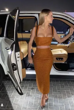 Lillian Khallouf Nour Skirt Orange Size 10 for rent on The Volte - image 2