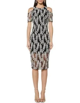 Mossman The Night Blossom Cold Shoulder Midi Dress Floral Size 6 for rent on The Volte - image 1