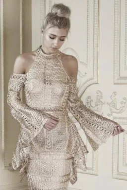 Thurley Sonnet Mini Dress Gold Size 6 for rent on The Volte - image 2