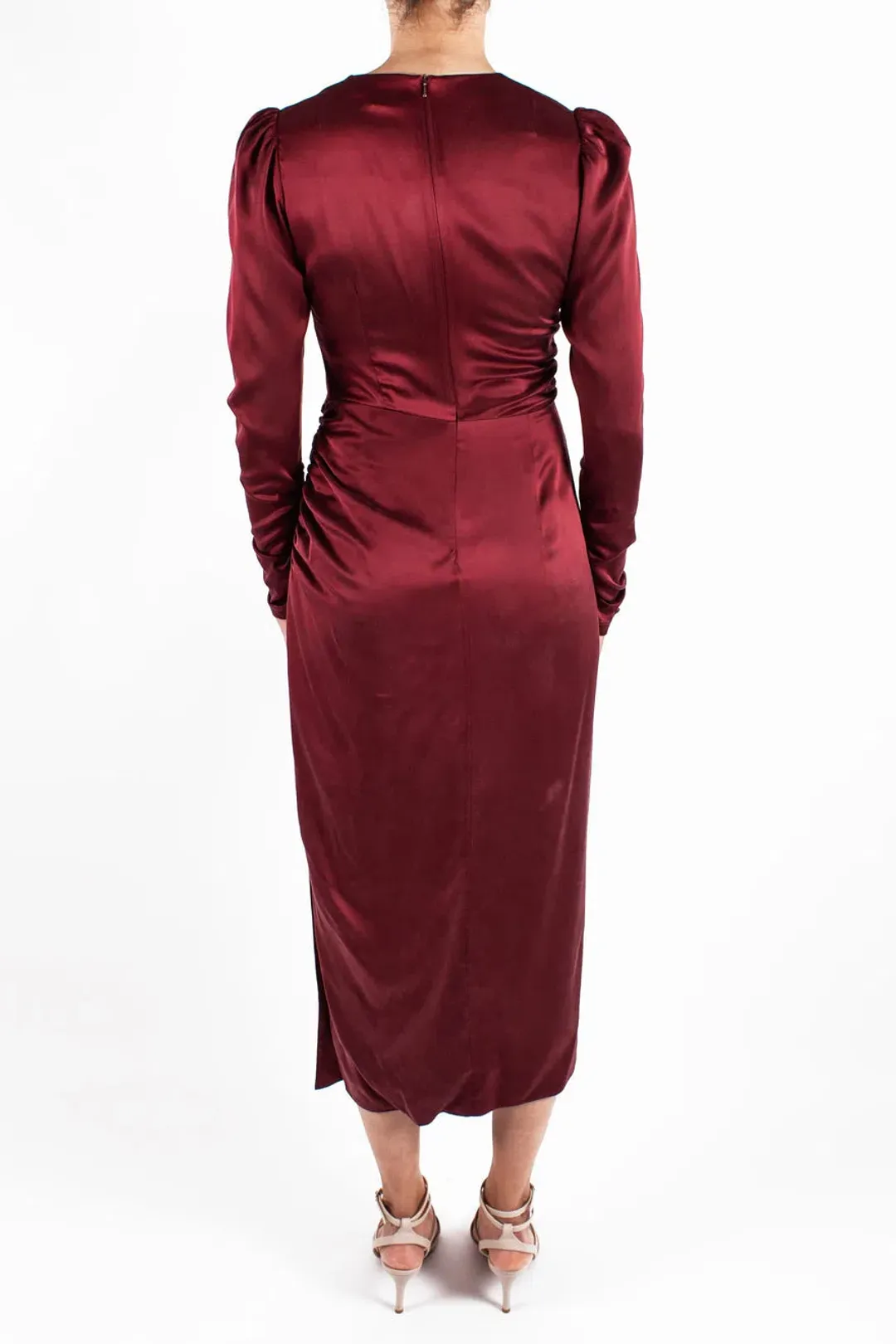Zimmermann Draped Dress Burgundy Size 3/ Au 14 for rent on The Volte - main image