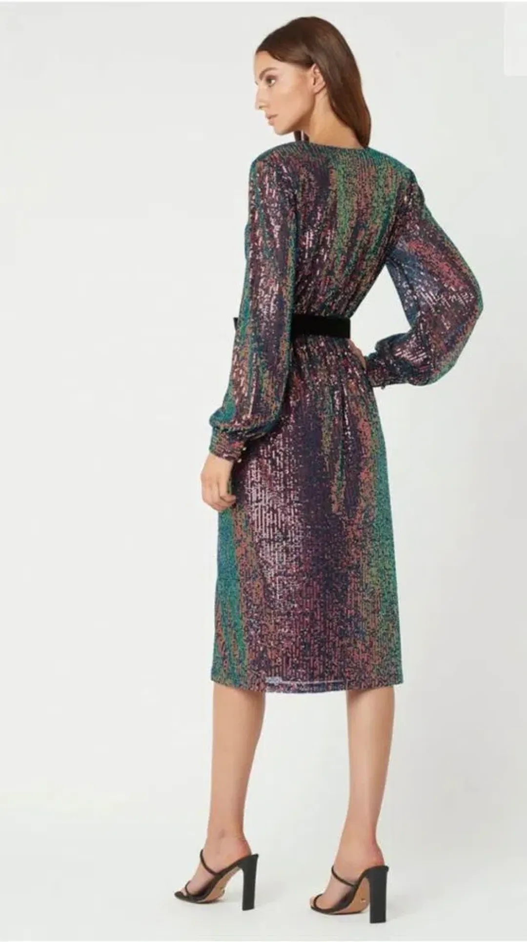Rebecca Vallance Roxbury Midi Dress Sequin Size 6 for rent on The Volte - main image