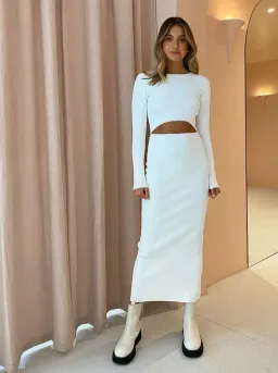 Sir The Label Celle Reversible Dress In White Size 8 for rent on The Volte - image 1