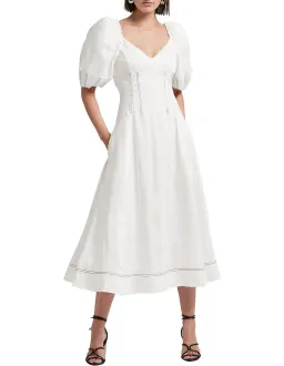 Aje Harmony Midi Dress White Size 8 for rent on The Volte - image 1
