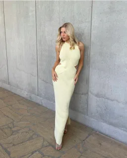 Sir The Label Kelvin Wrap Dress In Lemon Size 8 for rent on The Volte - image 4