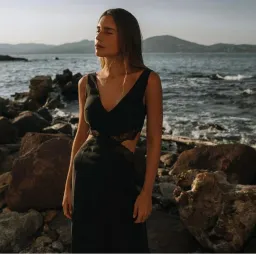 Sir the Label Alma Cut Out Dress in Black Size 0 / AU 6 for rent on The Volte - image 6