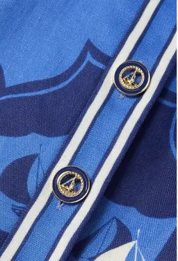 Zimmermann High Tide Mini Shirt Dress Blue Sailboats Size 1 /AU 10 for rent on The Volte - image 4