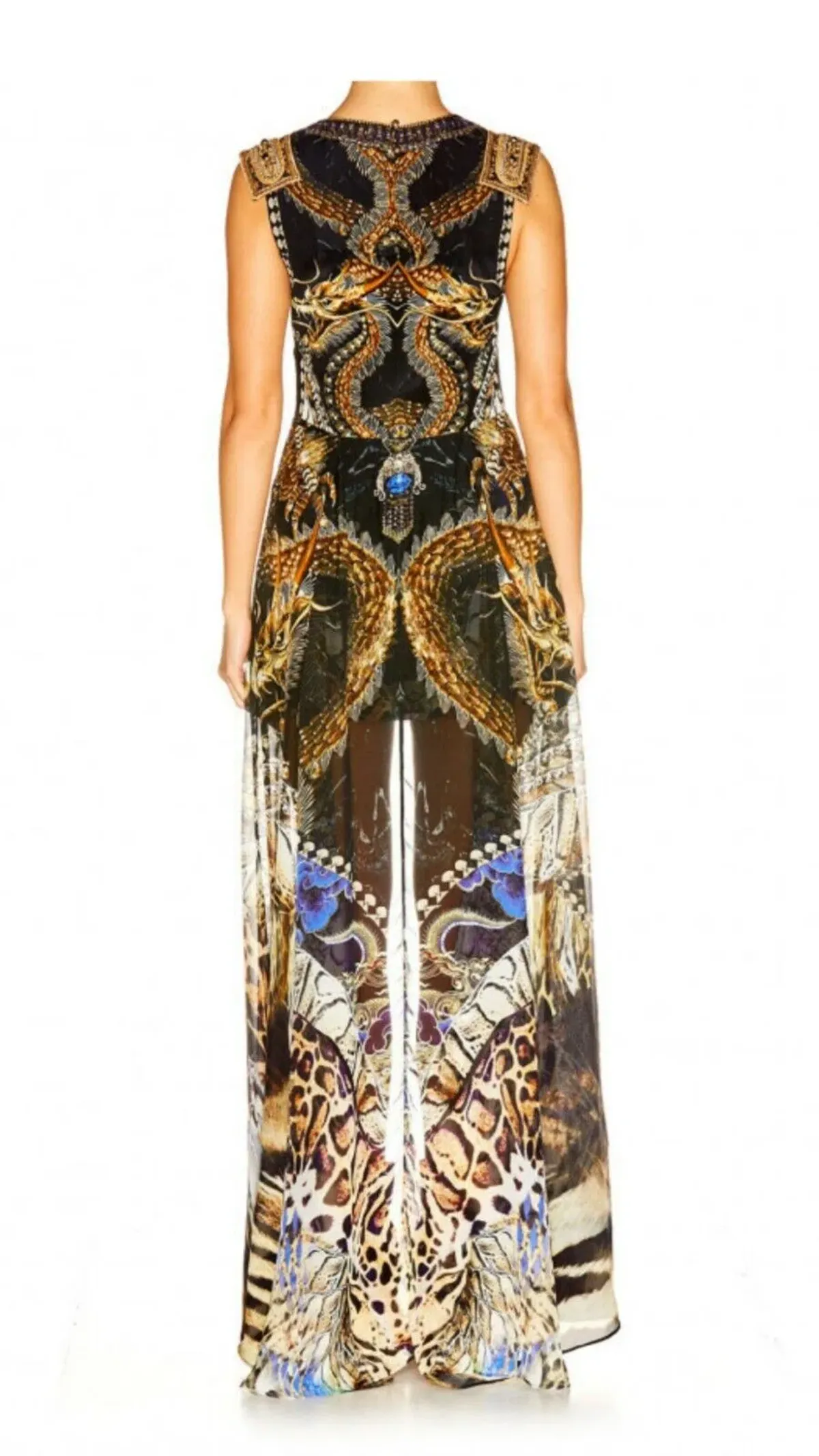 Camilla Dragon Gown Black Size 2 /AU 6 - Image 2