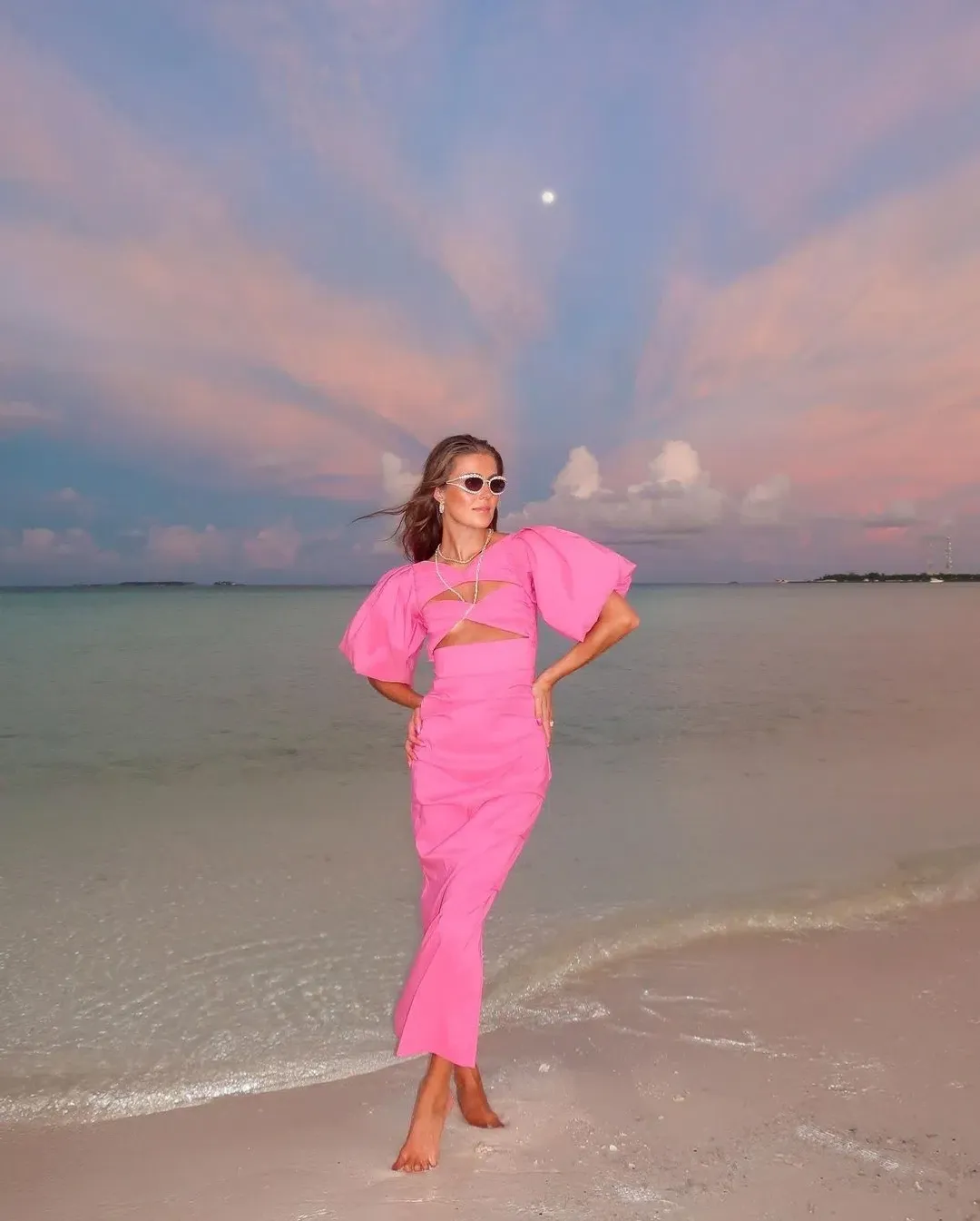 Rachel Gilbert Dahli Dress Pink Size 3/AU12 for rent on The Volte - main image