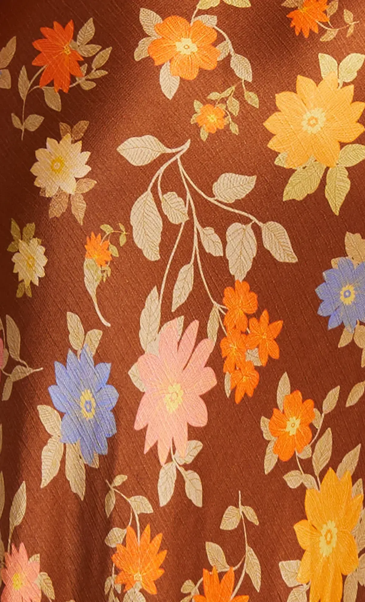 Bec & Bridge Carmen Floral satin mini dress Orange Size AU 8 - Image 5