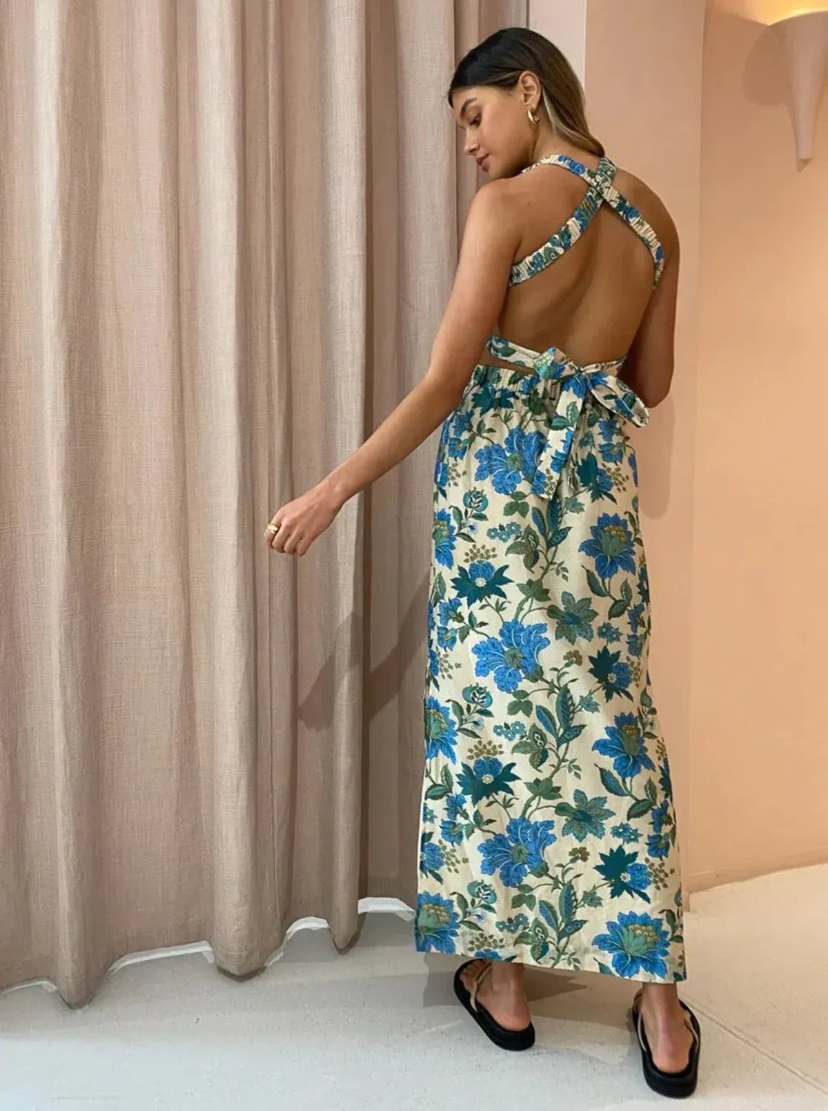 Sir the label Celia cross back gown Blue Size AU 10 - Image 2