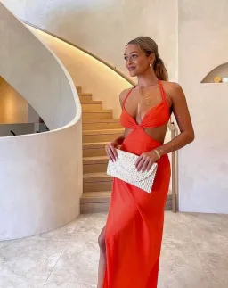 Arcina Ori Siena Dress Orange Size AU 10 for rent on The Volte - image 2