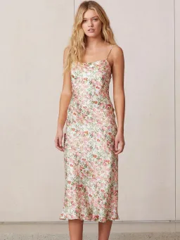 Bec & Bridge Camellia Delights Bias Midi Dress Floral Size 6 / XS for rent on The Volte - image 1