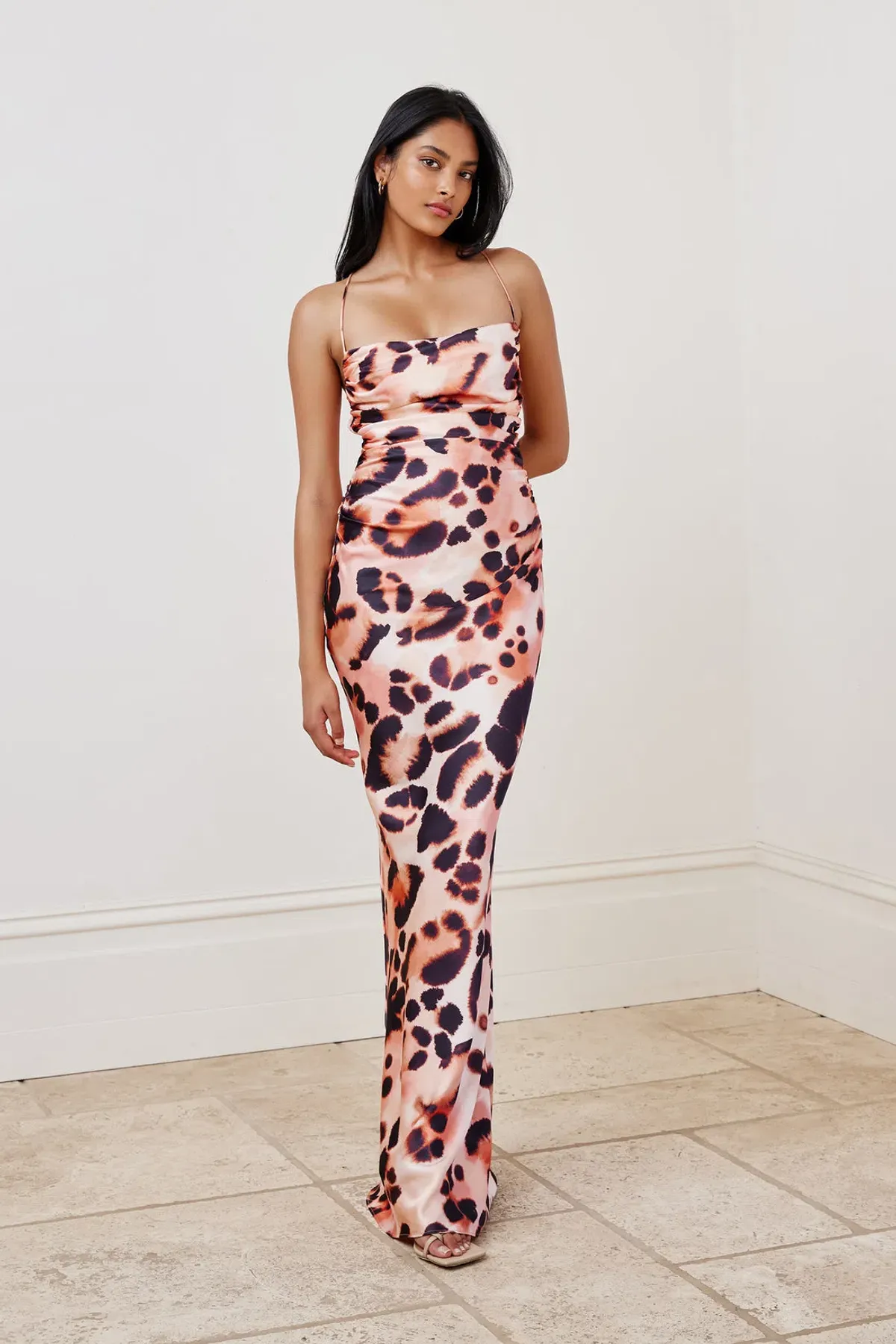 Lexi Scarlet Maxi Dress Leopard Print Size 8 - Image 1